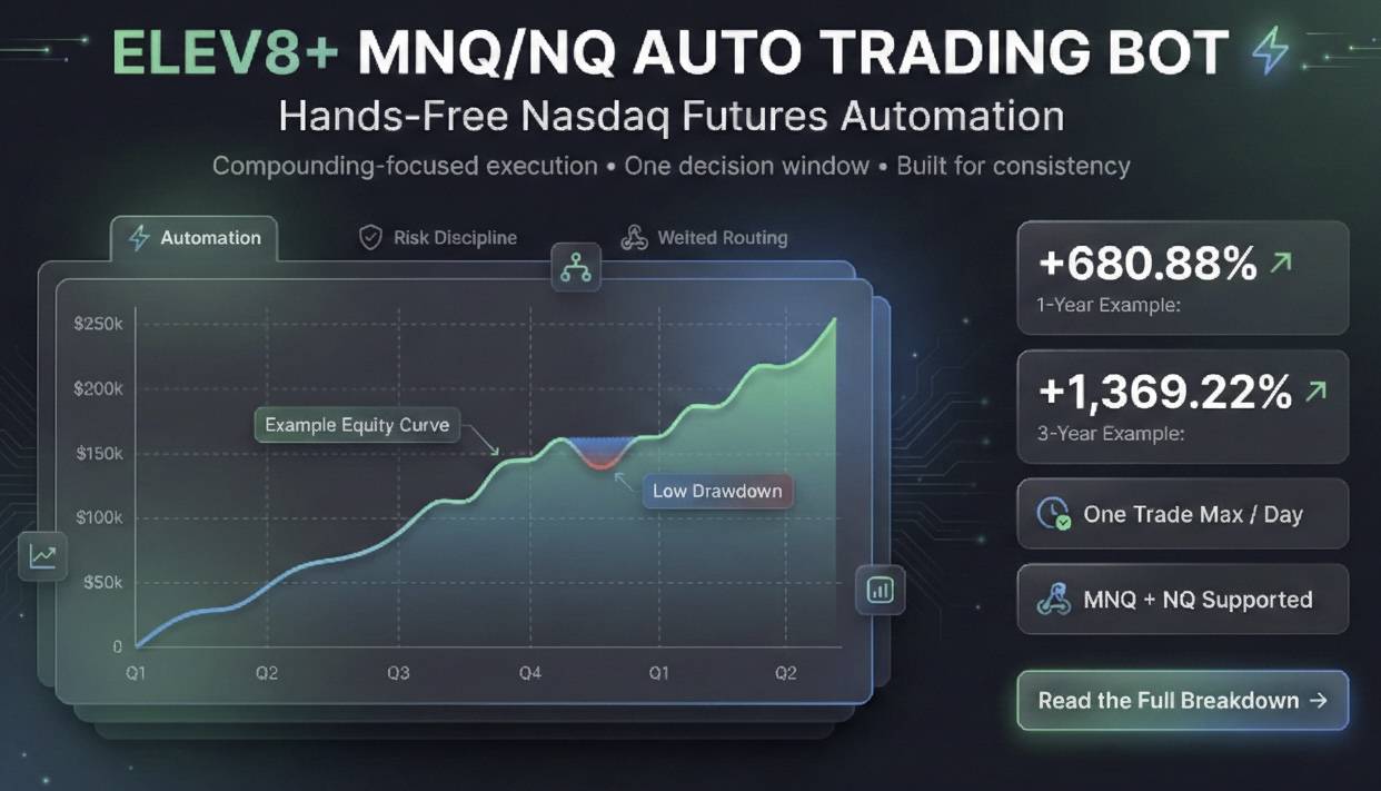 Elev8+ MNQ/NQ Auto Trading Bot: Automate Nasdaq Futures and Compound Capital